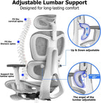 3D Ergonomic Office Chair – High Back Mesh Desk Chair with 3D Adjustable Armrests, Wheels, for Home and Office.