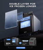 Nugget Ice Maker Countertop, Smart Pebble Ice Machine with APP Control, 44 lbs/24H Soft Pellet Chewable Ice with Self-Cleaning, Stainless Steel.