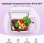 12 Volt Refrigerator 12V Car Fridge 23 Quart Portable Freezer Compressor Cooler 12/24V DC 110~240 Volt AC for Truck Van RV Camper SUV Travel Camping Road Trips Tailgating -7℉~50℉