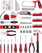 Home Tool Set Kit - 286 PCS Home Auto Repair Tool Kit with Rolling Tool Box, Mechanic Tool Sets with 21V Max Cordless Power drill, Perfect for Homeowner, Diyer, Handyman