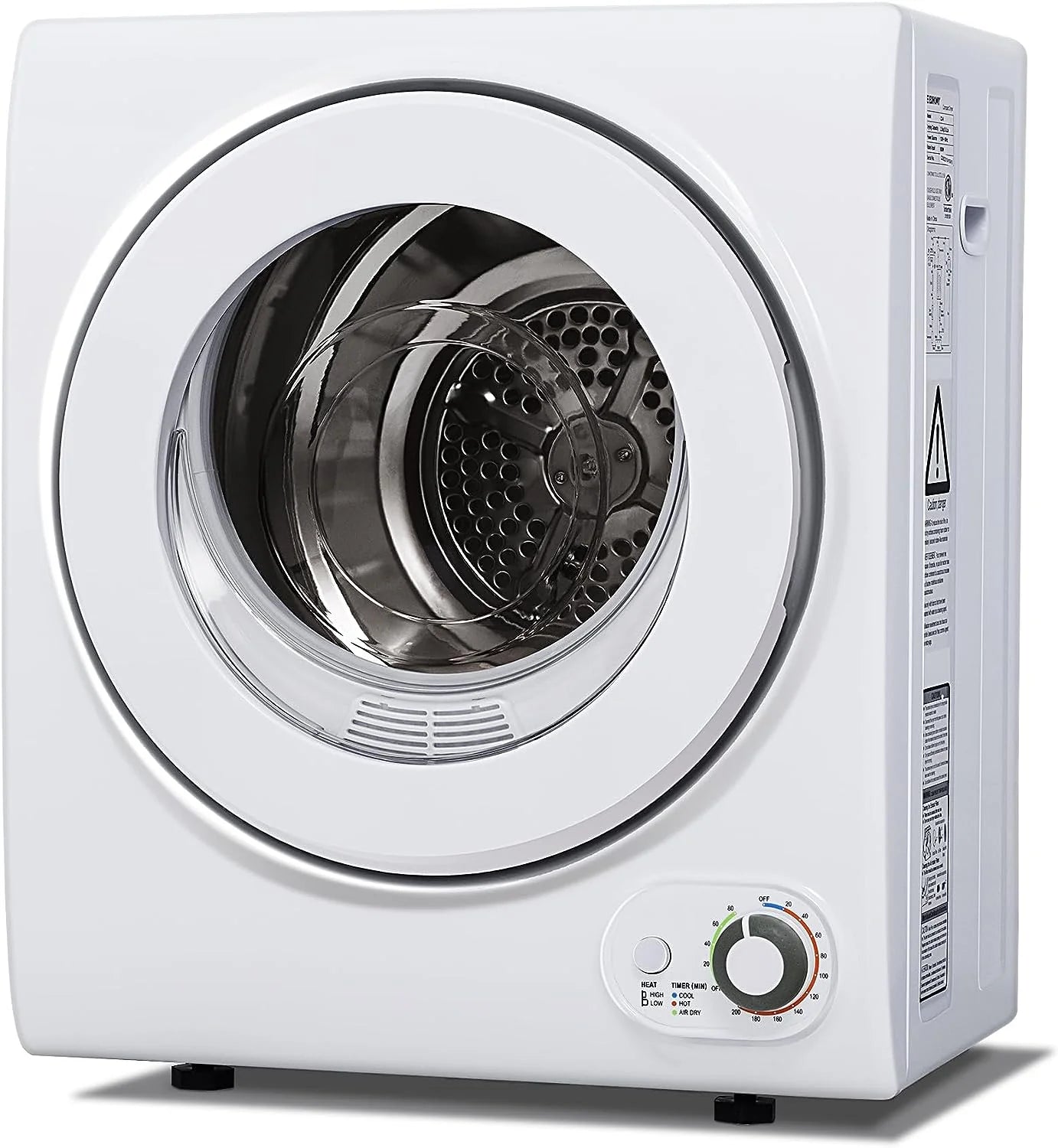 Portable Clothes Dryer 850W, 1.5 cu.ft, Compact & Quiet, Wall-Mountable, ETL Certified, Ideal for Small Spaces