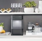 Countertop Nugget Ice Maker | Ice Machine with WiFi Connectivity | Smart Home Kitchen Essentials | Black Stainless