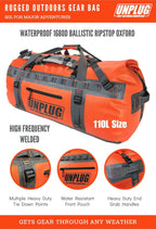 Ultimate Adventure Bag -1680D Heavy Duty Waterproof Travel Duffel Bags for Camping, Motorcycle Dry Bag, Waterproof Bags for Boating, Waterproof Duffle Backpack,Tactical Duffle Bag
