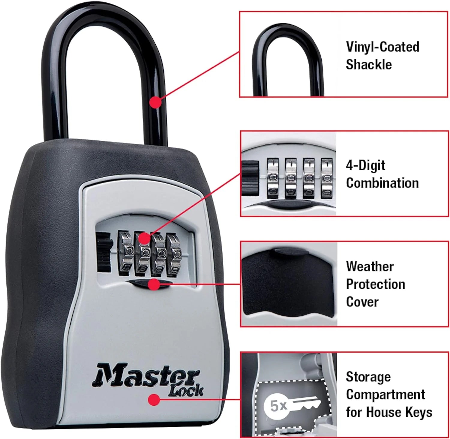 Key Lock Box, Outdoor Lock Box Bundle with SentrySafe Fireproof and Waterproof Safe, 1.23 Cubic Feet