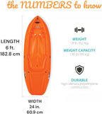 6' Youth Kayak with Paddle. Designed for Stability and Safety, It's The Perfect Choice for Young Paddlers Ready to Conquer The Water