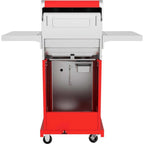 2-Burner Propane Gas Grill, Red �� Stainless Steel, 28,000 BTUs, Compact Design