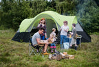 Camping Tent 10-Person-Family Tents, Parties, Music Festival Tent, Big, Easy Up, 5 Large Mesh Windows, Double Layer, 2 Room, Waterproof, Weather Resistant, 18ft x 9ft x78in