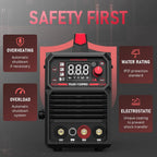 135Amp MIG Welder,110V Flux Core Welder Flux Core MIG/Lift TIG/Stick 3-in-1 Large LED Digital Display Welding Machine IGBT Inverter Welder FLUX-135PRO