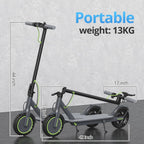 Electric Scooter - 8.5" Solid Tires, 350W Motor, Up to 19 MPH and 21-23 Miles Long-Range Portable Foldable Commuting Scooter for Adults with Double Braking System and App