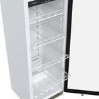 22" Wide 10.1 Cu. Ft. Commercial Beverage Merchandiser – Stainless Steel, Temp Alarm, Reversible Door