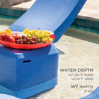 Classic White - in-Pool Chaise Lounger – Designed for Water Depths Up to 9” – Aqua Outdoors – Set of 2 – Compatible with All Pool Types - Poolside & Sun Deck Tanning