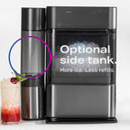 2.0 with 0.75 Gallon Tank, Chewable Crunchable Countertop Nugget Ice Maker, Scoop included, 38 lbs in 24 hours, Pellet Ice Machine with WiFi & Smart Connected, Stainless Steel
