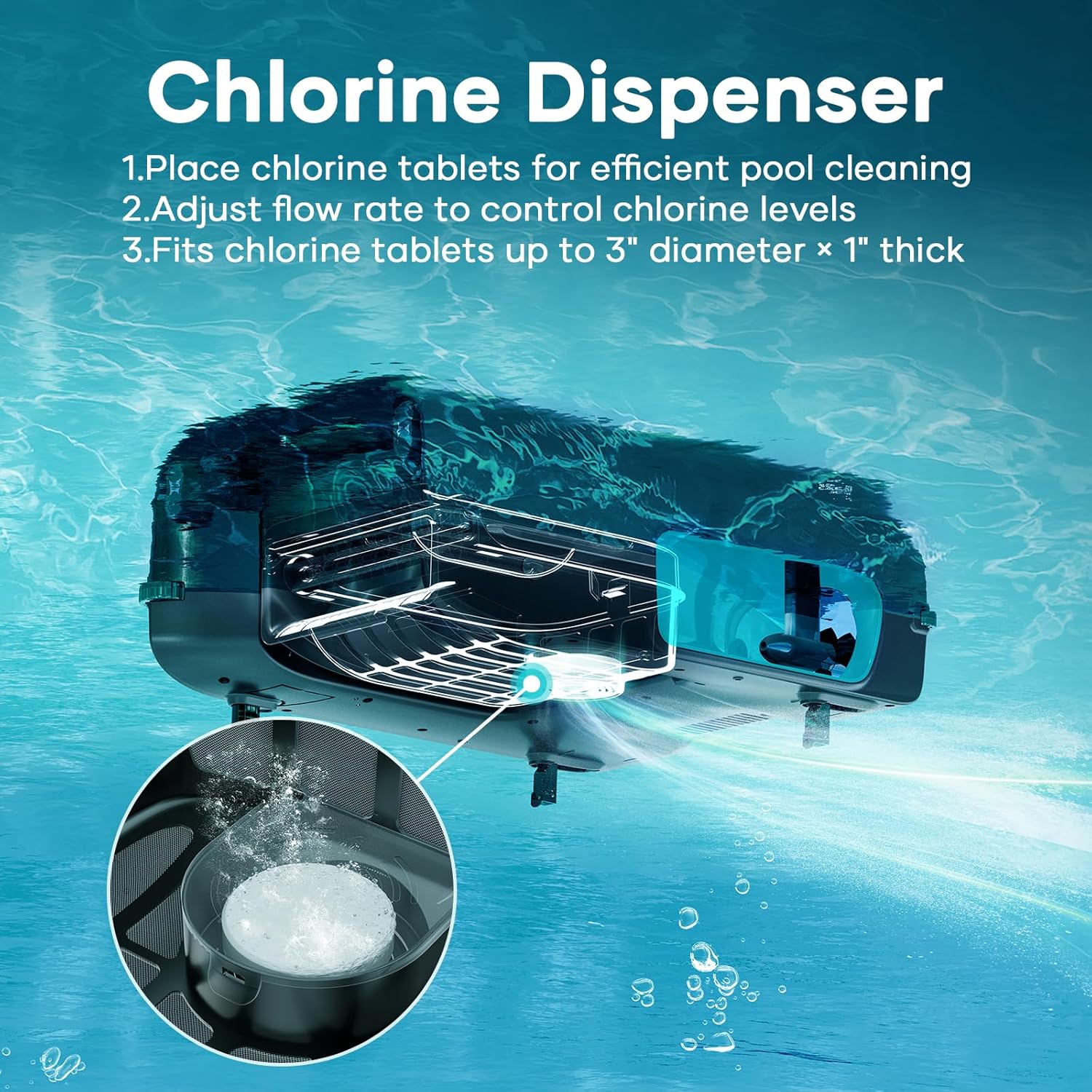 Solar Pool Skimmer with APP Support, 24/7 Cleaning, Dual Charging Modes, Smart Obstacle Avoidance, Ideal for All Swimming Pool Types
