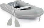 7.5ft Inflatable Dinghy Boat, 2 Person 660lb Transom Sport Tender Boat with Pump Aluminum Oars Floor, Heavy Duty Inflatable Raft Kayak for Adults
