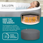 Inflatable Hot Tub Spa (71" x 26") | Portable Hot Tub with 2 Covers (1 Energy-Efficient Thermal Cover and 1 Standard Cover) | Fits Up to 2-4 Persons | Black