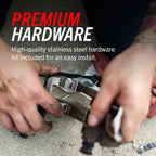 Powerstop Front Z36 Truck Carbon-Fiber Ceramic Brake Pad and Drilled & Slotted Rotor Kit.