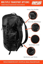 Ultimate Adventure Bag -1680D Heavy Duty Waterproof Travel Duffel Bags for Camping, Motorcycle Dry Bag, Waterproof Bags for Boating, Waterproof Duffle Backpack,Tactical Duffle Bag