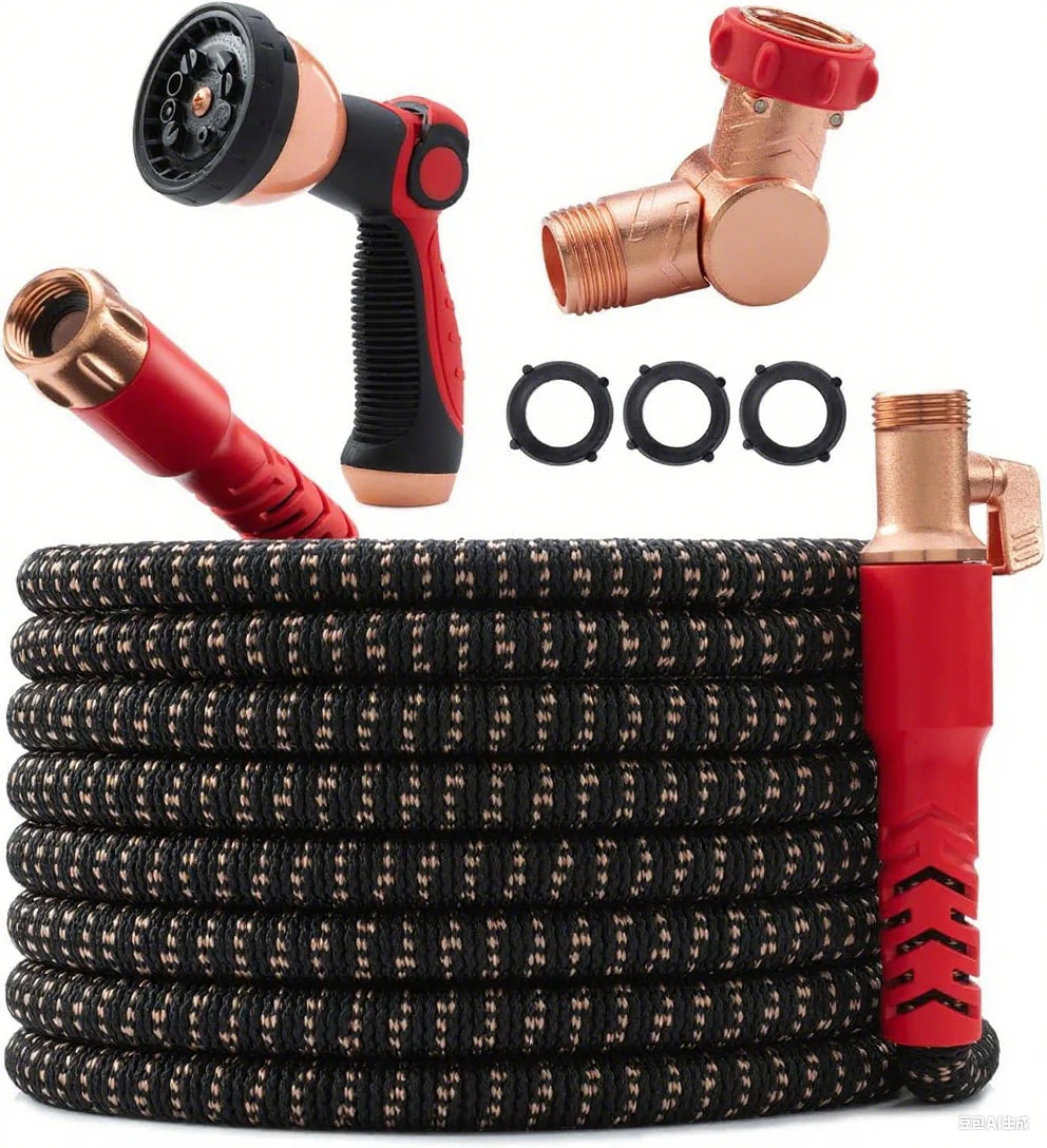 Copper Head w/New Pocket Pivot Expandable Garden Hose 100FT, AS-SEEN-ON-TV, Swivels 360掳, Advanced Tri-Tex Tubing & Force Field Jacket, 3X Stronger, Lead-Free, No-Kink, Anti-Burst w/APT
