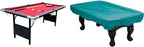 6 Ft Portable Pool Table, Adults Folding Billiards Tables for Game Room with Easy Foldable Storage, Includes Full Set of Billiard Balls, Cues, Chalk & Brush
