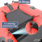 Inflatable Boat | Yacht Dinghy Tender Raft | Multi Person Fishing Boat | Aluminum Floor Oars | Fishing Rod Holders | Heavy-Duty PVC | 2024 Model |