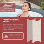 4 to 6 Person Inflatable Hot Tub Square Portable Outdoor Spa with 114 Soothing AirJets and Insulated Cover.