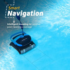 Wi-Fi Automatic Robotic Pool Vacuum Cleaner, Always Cleaning, Never Charging, with Wall Climbing Scrubber Brush, Ideal for In-Ground Pools up to 50 FT in Length